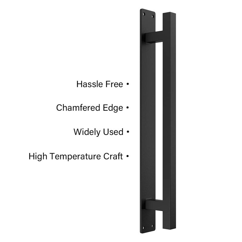 SMARTSTANDARD 12â€ Rustic Barn Door Handle for Sliding Door, Heavy Duty Barn Door Pull, Antique Long Base Gate Handle - Image 5